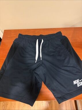 Nike Men's Black Athletic Shorts with White Drawstring